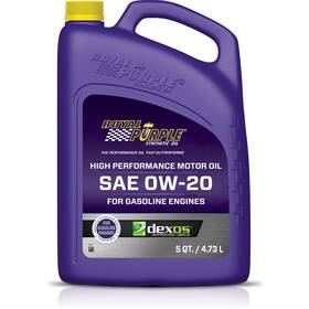 0w-20 Royal Purple 51020 High Performance Motor Oil - 5 Quart Bottle