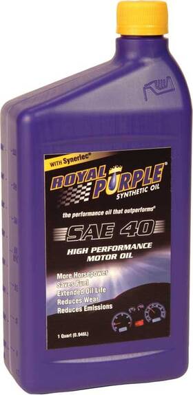 Rp01040 Royal Purple Sae40 Heavy Duty Motor Oil - Quart