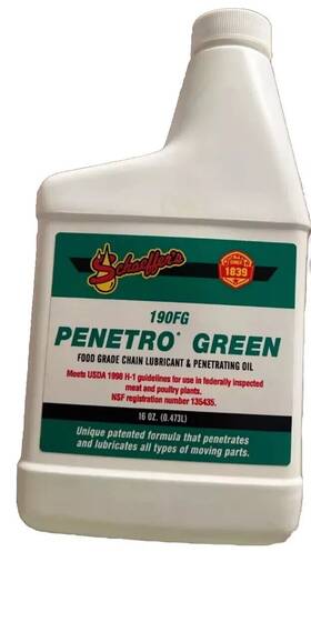 190fg Schaeffer Penetro Green Food Grade Chain Lubricant And Penetrating Oil
