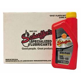 9000-012 Schaeffers 9000 Synshield Otr Plus Full Synthetic 5w-40 Oil 12 1 Quart Jugs