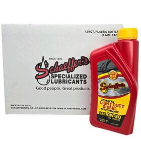 9020-012 Schaeffers Advanced Light Duty Diesel Performance 0w-20 Engine Oil 12-1 Quart Jug