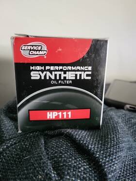 Hp111 Service Champ High Performance Oil Filter New In Box Hp111 Service Champ High Performance Oil Filter New In Box