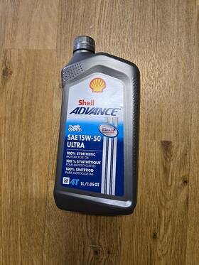 Shell 021400040199 Advance 4t Ultra Sae 15w-50 100% Synthetic Motorcycle Oil