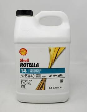Shell 021400402720 Rotella T4 Triple Protection 15w-40 Diesel Engine Oil 2.5 Gallon