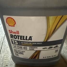 203885 Shell Rotella T5 Diesel Synthetic Blend Engine Oil 15w-40 2.5 Gallon 1 Pack