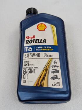 50049479-aa Shell 550049479 Genuine Rotella 5w-40 Full Syn Engine Oil T6 1- Quart Multipack