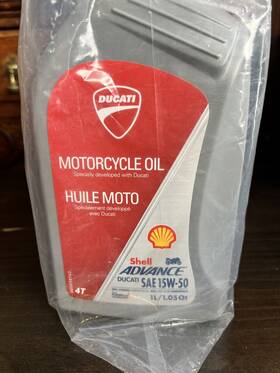 600038563 Shell 4 Pack - Ducati Advance Sae 15w-50 Synthetic Motorcycle Oil 1 .05 Qt