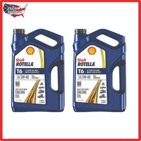 938976 Shell Rotella T6 Diesel Full Synthetic Engine Oil 5w-40 2 Gallon Pack