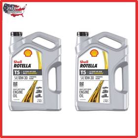 963517 Shell Rotella T5 Diesel Synthetic Blend Engine Oil 10w-30 2 Gallon Pack