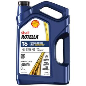 Shell Rotella 021400102620 T6 Full Synthetic 10w-30 Diesel Engine Oil 1 Gallon