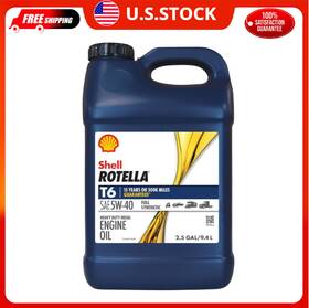 5w40 Shell Rotella 021400410268 T6 Full Synthetic Diesel Engine Oil 2.5 Gallon 5w40 Shell Rotella 021400410268 T6 Full Synthetic Diesel Engine Oil 2.5 Gallon