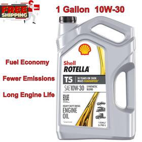 550045130 Shell Rotella 10w-30 Diesel Engine Oil T5 Synthetic Blend Heavy-duty Protection 1 Gal 1-pk