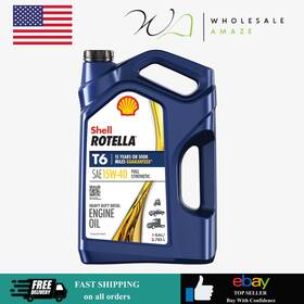 550050467-5q Shell Rotella T6 Full Synthetic 15w-40 Diesel Engine Oil 1 Gallon
