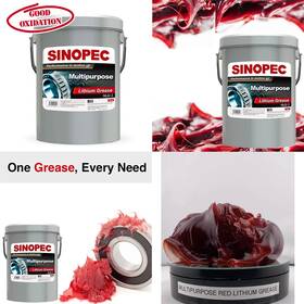 Sinopec 716715038589 New Red Multipurpose Lithium Grease #2 - 35lb. 5 Gallon Pail Lubrication