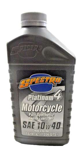 Lsp414 Spectro Platinum 4 Motorcycle Full Synthetic Oil Sae10 W 40 1 Litre 1.05qt
