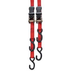 B1312620 Stevens Lake Parts 6ft X 1 Inch Red Standard Duty Pro Grip Ratchet Tie Down With Hooks