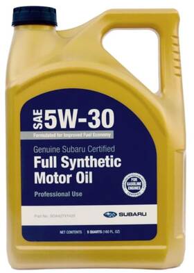 Subaru Soa427v1425 Oem Synthetic 5w-30 Motor Oil 5 Quart Bottle Container Soa427v1425