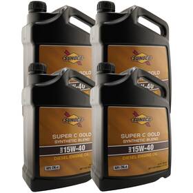 Sunoco 3143-003 15w-40 Ck-4 Synthetic Blend Diesel Engine Oil 1 Gal. 4 Pack
