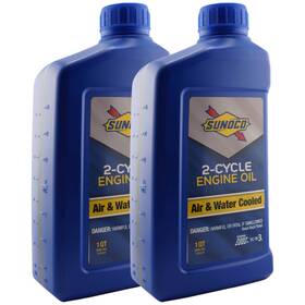 Sunoco 721005 2-cycle Engine Oil Air And Water Cooled - 1 Quart Pack Of 2