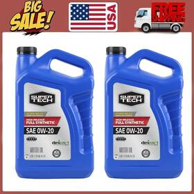 Wadh023q Super Tech High Mileage Full Synthetic Sae 0w-20 Motor Oil 5 Quarts 2 Packs