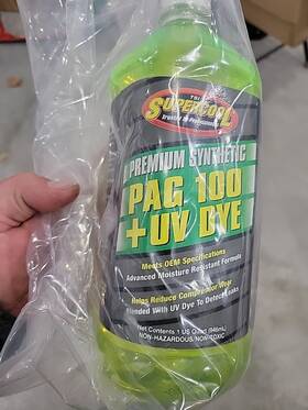 P100-32d Supercool A/c Compressor Pag Lubricant With Uv Dye Plastic Bottle