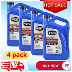 Sthm5w30fs Supertech 4 Pack Super Tech High Mileage Full Synthetic Sae 5w-30 Motor Oil 5 Quarts