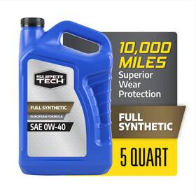 Wm06043q Supertech Super Tech Full Synthetic Sae 0w-40 A3/b4 Motor Oil 5 Quarts
