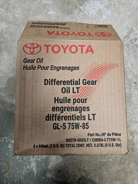 00279-dgolt Toyota Lexus Gl-5 75w-85 Differential Gear Oil Lt - 6 Quarts
