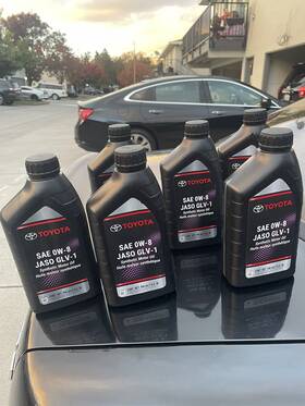 002790qte Toyota 0w-8 Jaso Glv-1 Synthetic Motor Oil 6 Quarts 0w8