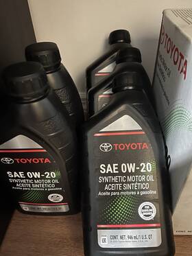 125714 Toyota Synthetic Oil 0w20 5qts