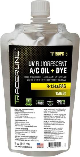 Tratp150pd-5 Tracerline - Uv Fluorescent A/c Oil Dye R-134a/pag 5oz