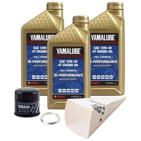 Tusk 152-986-0383 4-stroke Oil Change Kit Yamalube Hi-perf. Synthetic 10w-40 Oem Filter
