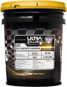 Ultra 1plus 810050653640 Cvt Full Synthetic Fluid Universal 5 Gallon Pail Ultra 1plus 810050653640 Cvt Full Synthetic Fluid Universal 5 Gallon Pail