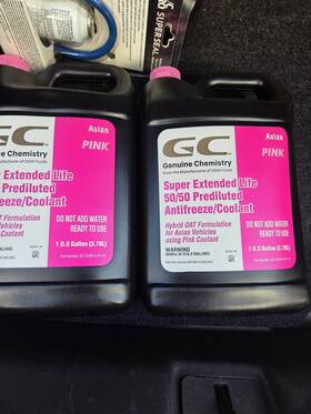 Uacel5050v Ultra1plus Gc Oat Extended Life Antifreeze Coolant Premixed 50/50 Pink - 2 Gal