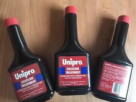 23843 Unimproved Gasoline Treatment. New. 12 Fl Oz Bottles