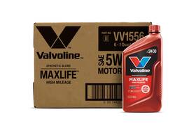 5w-30 Valvoline 074130001558 Maxlife High Mileage Synthetic Blend 1 Quart Pack Of 6 Gold