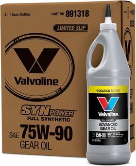 Valvoline 074130975125 Synpower Sae 75w-90 Full Synthetic Gear Oil 1 Qt Case Of 12