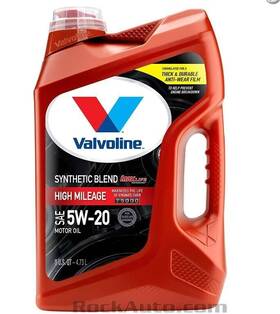 881162 Valvoline High Mileage With Maxlife Technology Synthetic Blend Sae 5w-20 5 Quart - 3 Pack