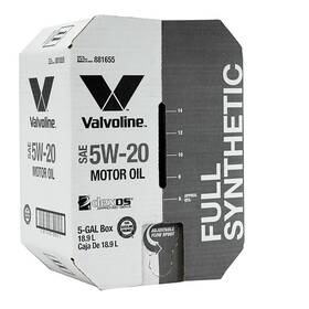 881629 Valvoline Motor Oil 5 Gallon Full Synthetic 5w20 Box For Car Truck Engine