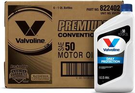 822402-6 Valvoline/valvoline Pro V Daily Protection Sae 50 Conventional Motor Oil 1 Qt Case Of 6