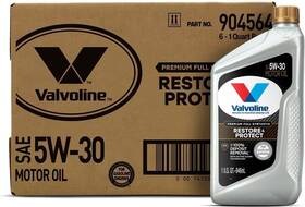 904564-6 Valvoline/valvoline Pro V Restore And Protect Full Synthetic 5w-30 Motor Oil 1 Qt Case Of 6 904564-6 Valvoline/valvoline Pro V Restore And Protect Full Synthetic 5w-30 Motor Oil 1 Qt Case Of 6