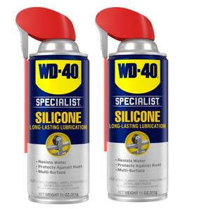 Wd40 Specialist 079567300809 Silicone Lubricant W Smart Straw Sprays 2 Ways Twinpack 11 Oz