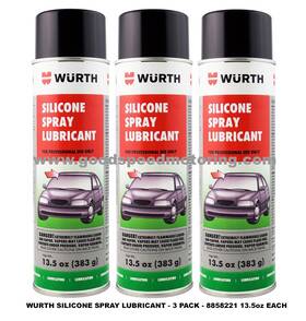 8858221 Wurth Silicone Spray Lubricant - 3 Pack