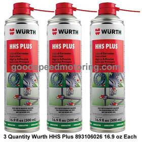 893106026 Wurth Hhs Plus High Pressure Lubricant - 3 Pack Formerly 2000 / K