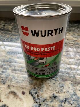 8938002 Wurth Cu800 Copper Anti-seize Paste - 2.2 Lb. Tub New Damaged Can