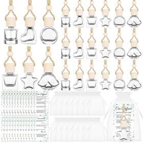 Youdaju Hongmengus011701 48 Sets Hanging Car Air Freshener 1.05 X 1.93 Inches Clear