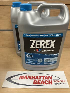 00289-vzg48 Zerex 2 Pack Gallon Jugs G48 Blue Antifreeze Coolant X2