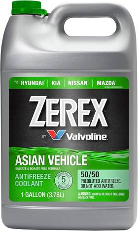 888418 Zerex Asian Vehicle Green Silicate And Borate 50/50 Prediluted Antifreeze/coolant