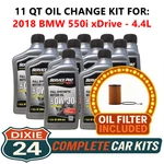 Fits: 2018 Bmw 550I Xdrive 4.4L 6,000 Mile Synthetic Oil & Filter Kit (0W-30). Fixed Price $187.95.