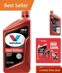 Valvoline High Mileage 10W-40 Synthetic Blend Oil Advanced Engine Care Qt. Fixed Price $9.09.